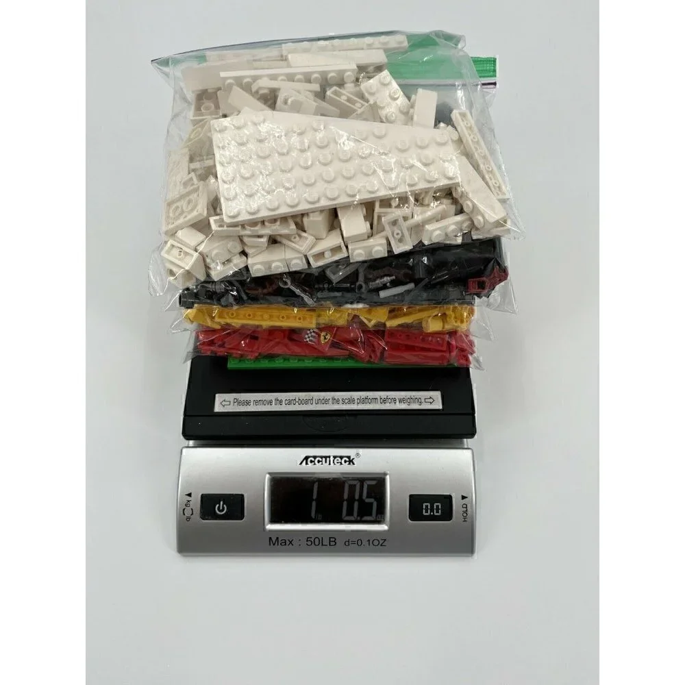 1 Pound Lego Bricks Pieces Parts Random Colors Sorted Red Black Yellow White